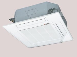 Mitsubishi TERMAL Climatizzatore SMART monosplit modello col.BIANCO cassetta 84×84 unità interna FDT 71~125 VH pannello standard T-PSA-5BW-E