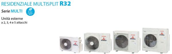Mitsubishi TERMAL Multisplit unità esterne R32 SCM 30~100 ZS-W serie MULTI - immagine 2