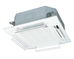 Mitsubishi TERMAL Climatizzatore SUPER monosplit modello col.BIANCO cassetta 84×84 unità interna FDT 100~140 VH pannello antidraft T-PSAE-5BW-E*