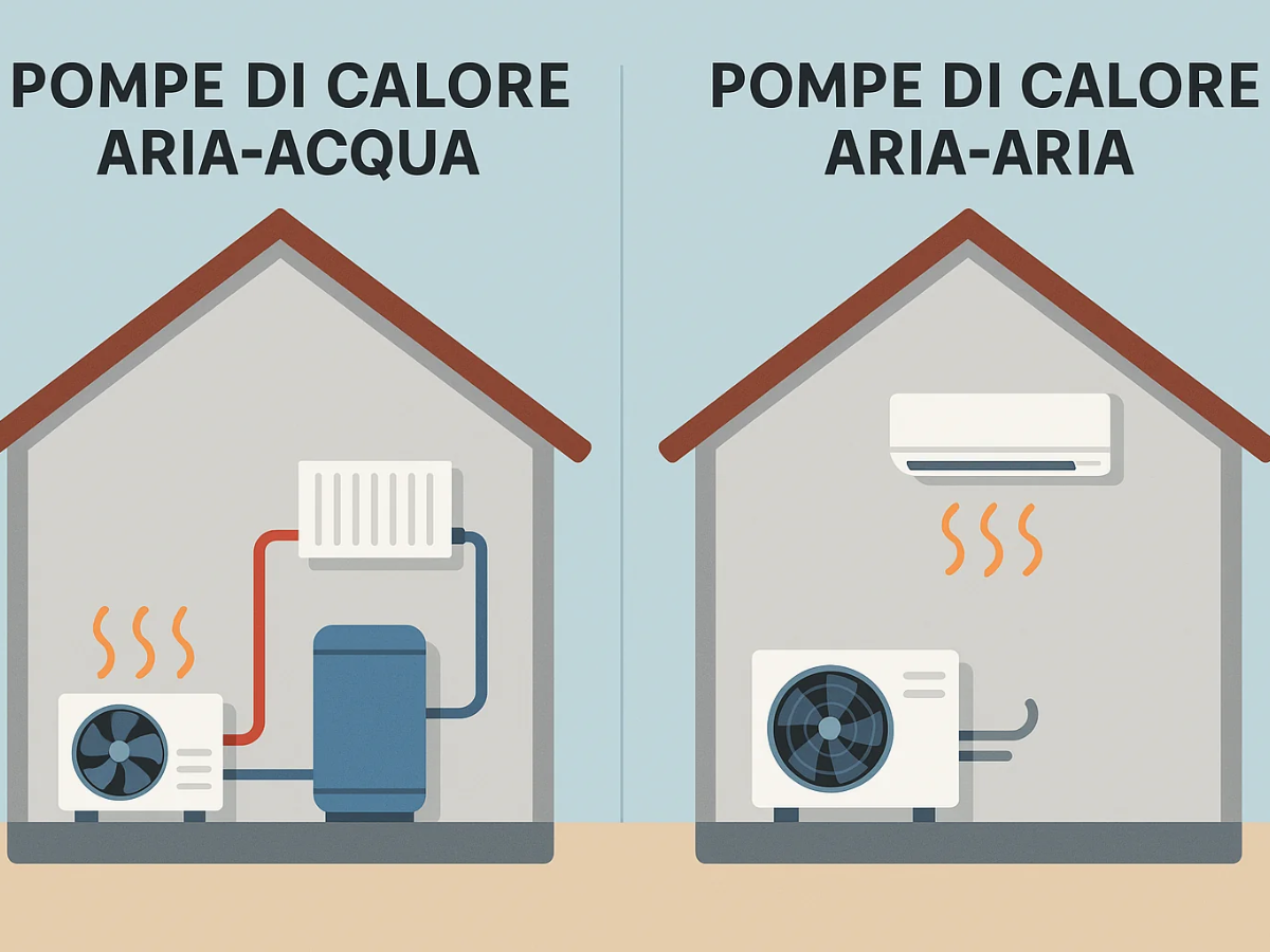 Pompe di calore aria-acqua vs. aria-aria