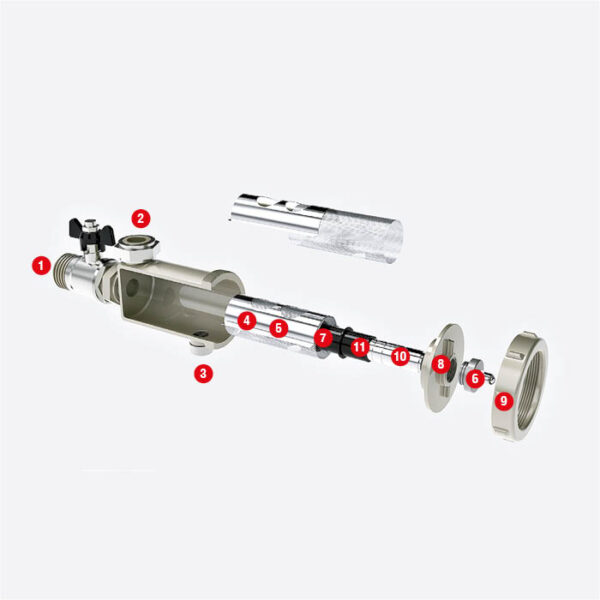 Crea Water defangatore X2 (3 fori, in ottone con Omega) - immagine 2
