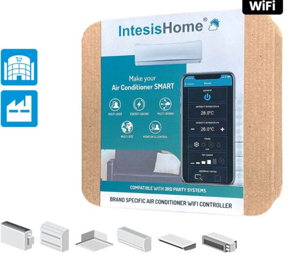 Mitsubishi Controllo Wi-Fi Intesis Home per unità Commerciali & Industriali MHI (INWFIMHI001R100)