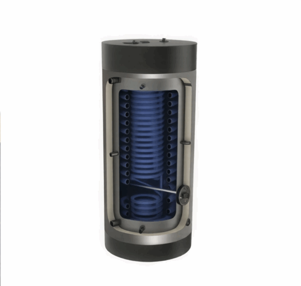 SmartSol bollitori vetrificati HPS-2 doppio scambiatore specifico per pompe di calore Dark grey da 200 a 1000 LtT