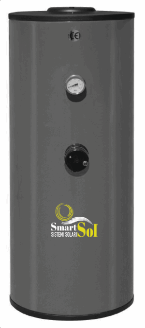 SmartSol bollitore vetrificato BKLI/2 300 LT doppio scambiatore metal cover