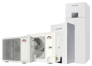 Multiwarm R32 Split con Idromodulo con serbatoio integrato pompa di calore aria-acqua da 6 a 12kW monofase e da 14 a 15,50kW trifase